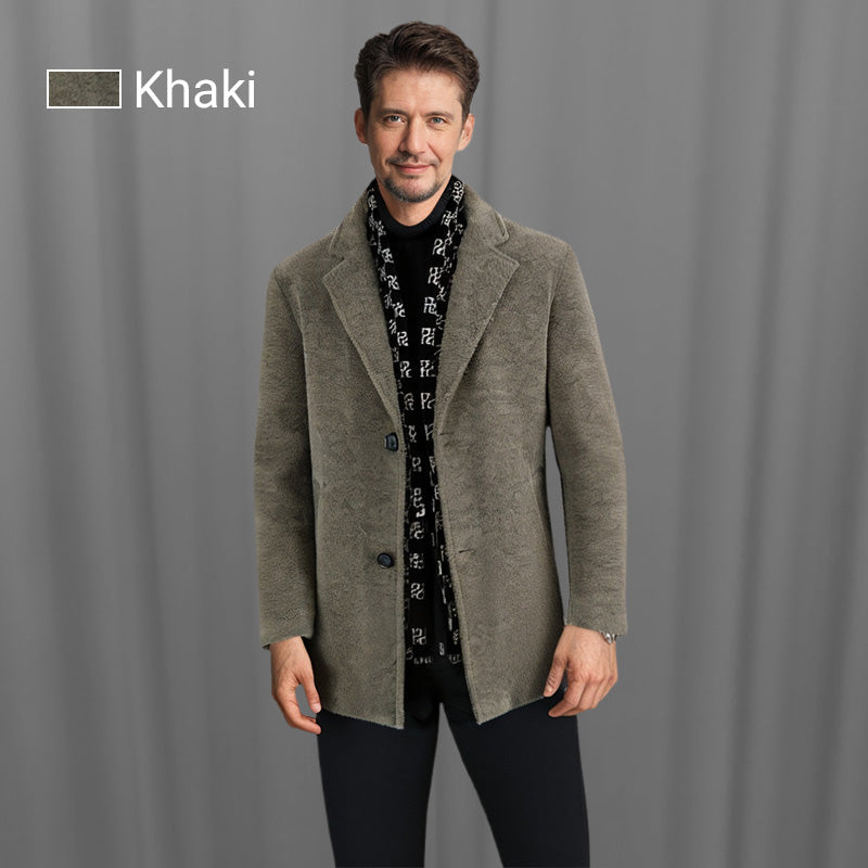 ✅Free Shipping✈️Men’s Stylish Notched Lapel Winter Tweed Jacket with White Duck Down Lining