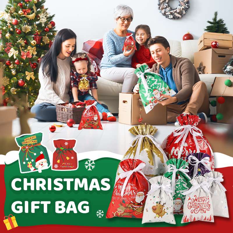 🎅Christmas Sales 50% OFF🎄Drawstring Christmas Gift Bags (Biodegradable)