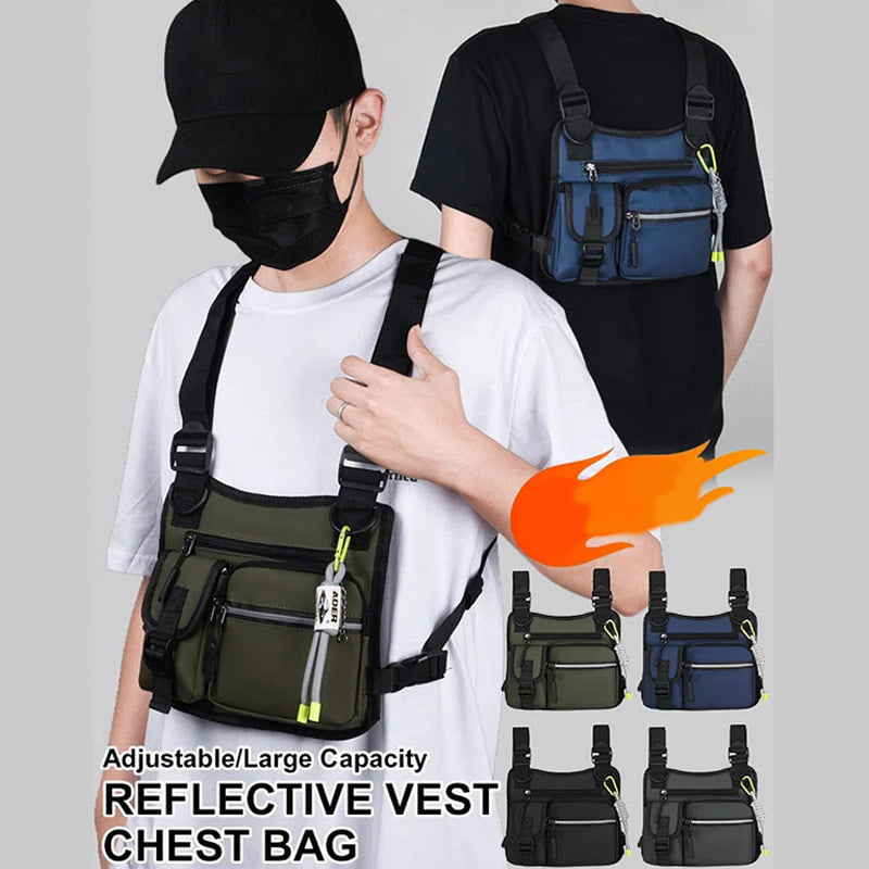 Multi-Pocket Waterproof Vest Style Chest Bag