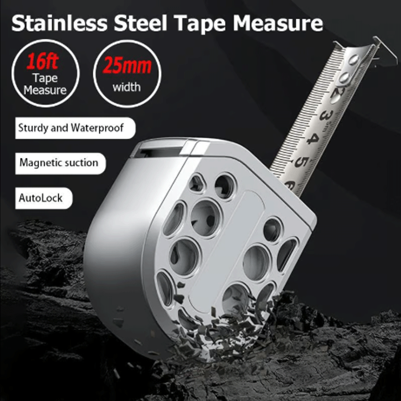 Hollow Retractable Stainless Steel Measuring Tape