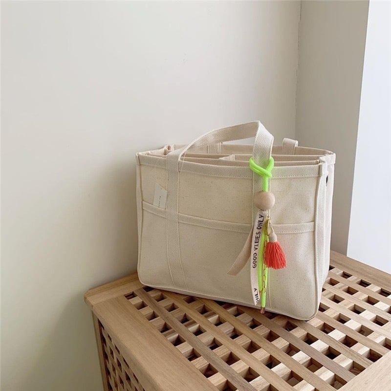 Utility Canvas Tote Bag