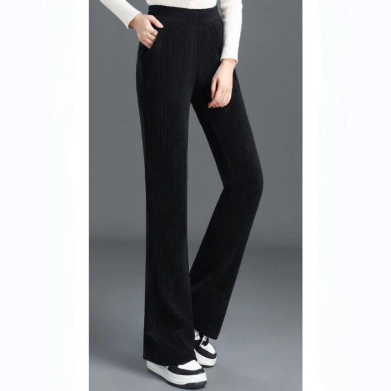 Women's Versatile Simple Stretch Elastic Waist Loose Wide Leg Pants