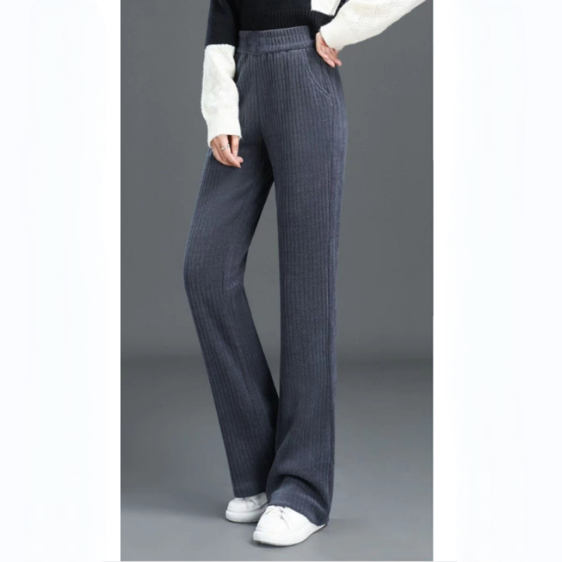 Women's Versatile Simple Stretch Elastic Waist Loose Wide Leg Pants