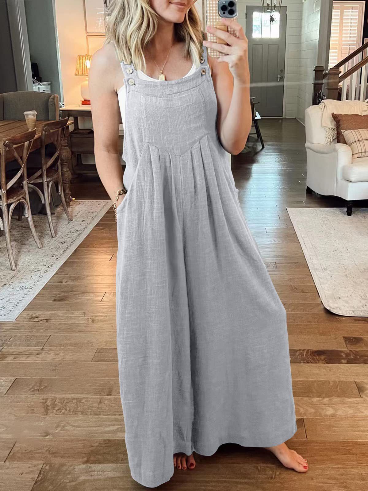 🔥HOT SALE-PLUS SIZE WIDE LEG OVERALLS JUMPSUIT