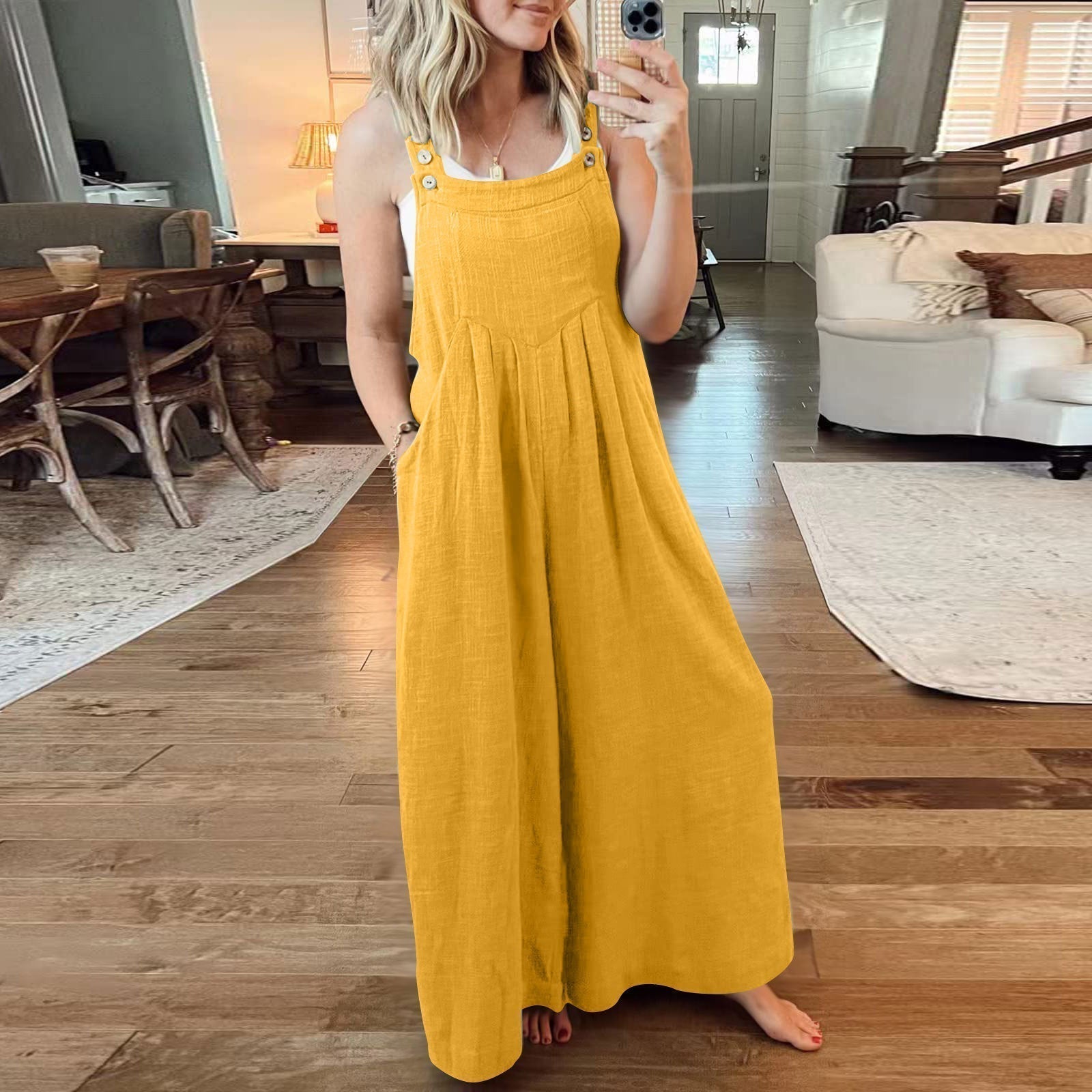 🔥HOT SALE-PLUS SIZE WIDE LEG OVERALLS JUMPSUIT