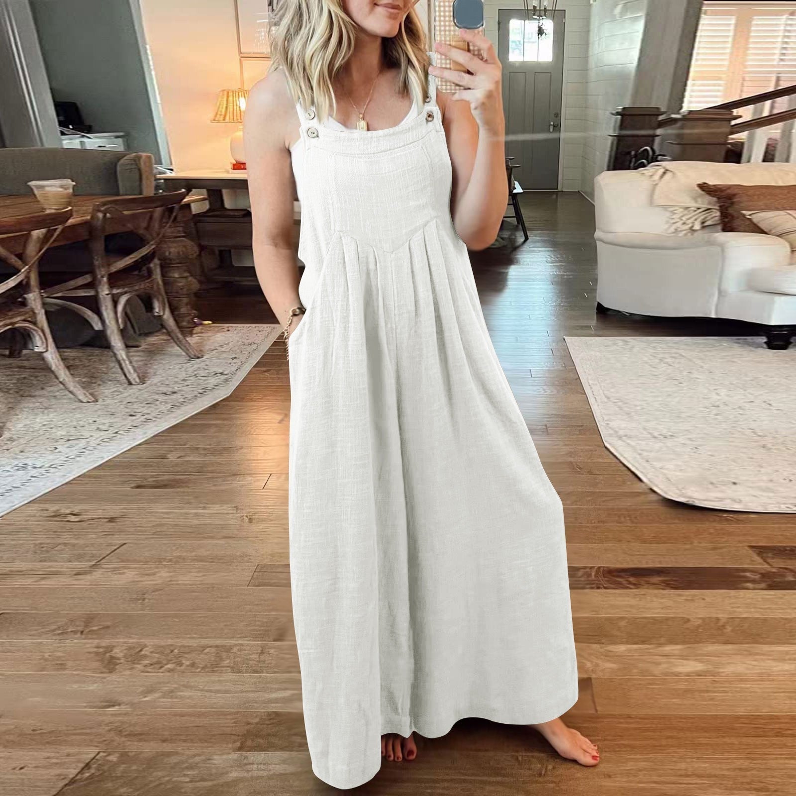 🔥HOT SALE-PLUS SIZE WIDE LEG OVERALLS JUMPSUIT