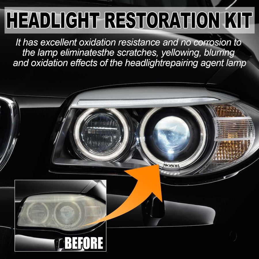 (BUY 3 GET 2 FREE) Automotive Headlight Lens Decontamination and Brightening Repair Kit