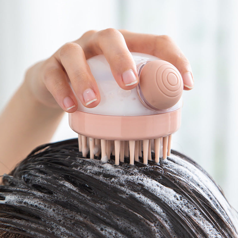 Scalp Massaging Shampoo Brush with Liquid Dispenser