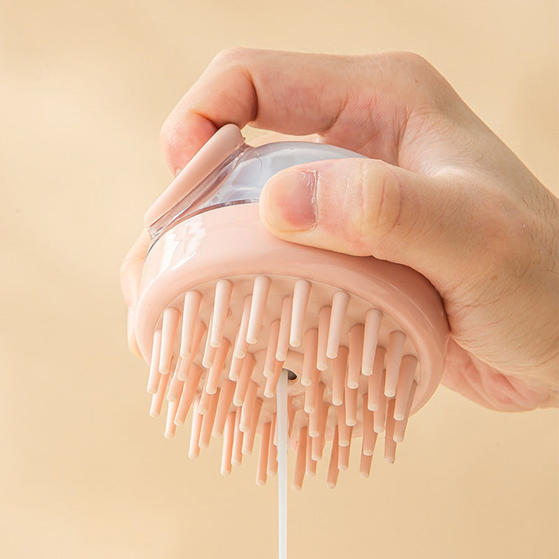 Scalp Massaging Shampoo Brush with Liquid Dispenser