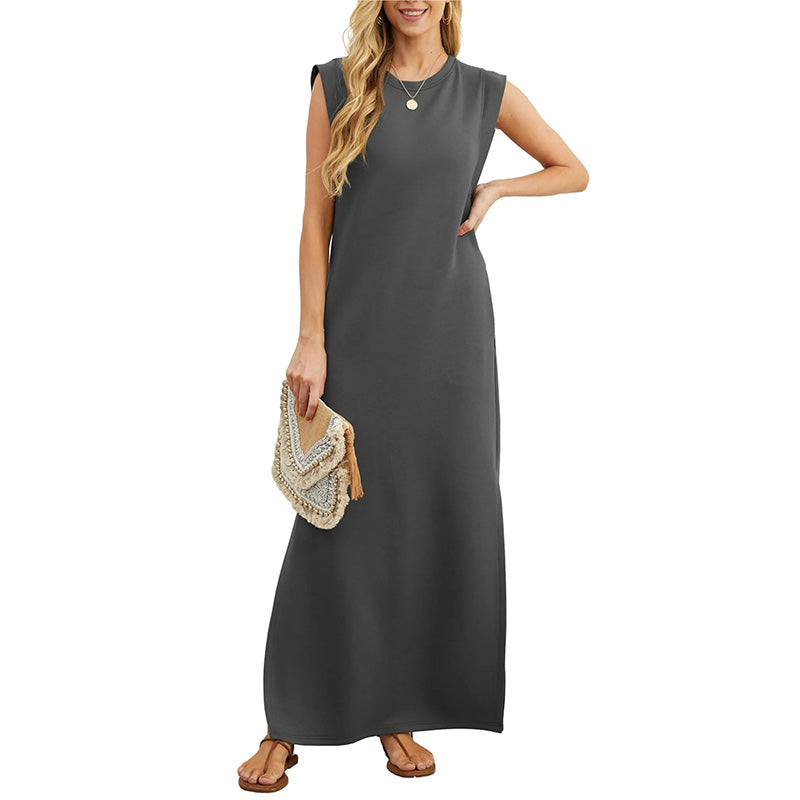 🔥Hot Sale🔥Women Loose Split Wrinkle-Free Long Dress