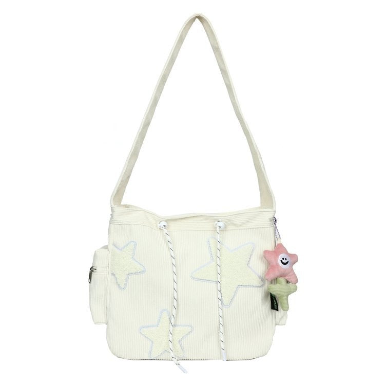 Cute Star Canvas Messenger Crossbody Bag