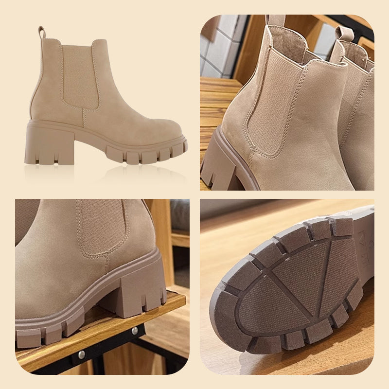 Women’s Platform Elastic Slip on Ankle Boots