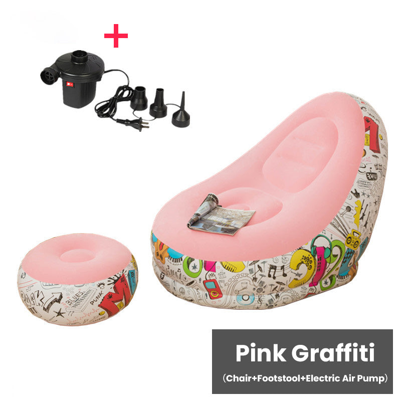 [Thoughtful Gift] Thickened Inflatable Bean Bag Chair For Adults With Footstool