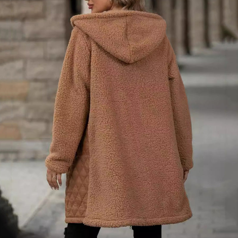 🔥Now enjoy 50% discount🔥 Women's Cozy Quilted Sherpa Coat with Hood