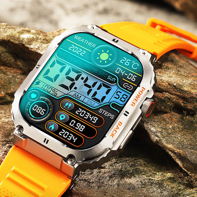 Waterproof Tactical Fitness Bluetooth Smartwatch