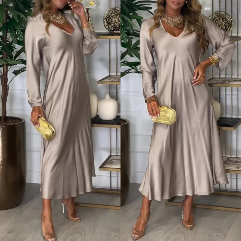 🔥Limited Time 50% Off 🔥Elegant Glossy Maxi Dress