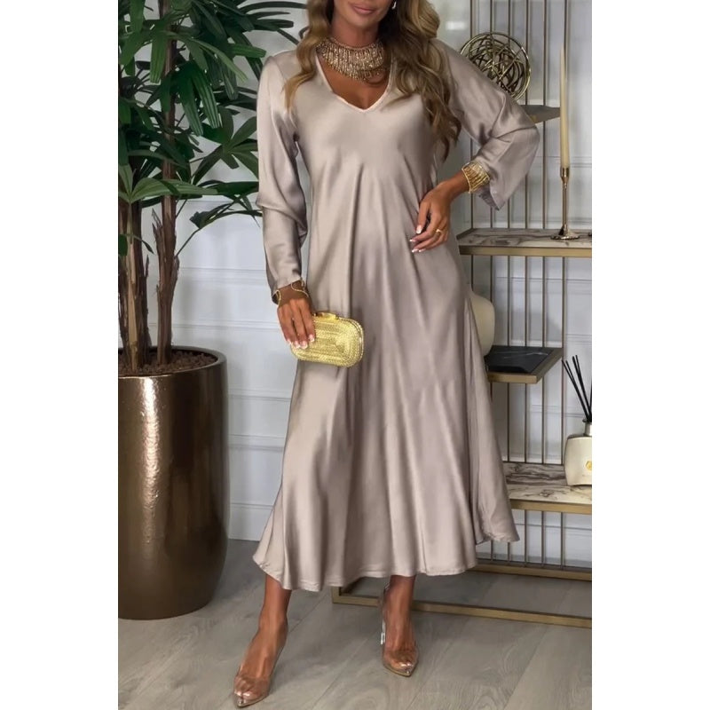 🔥Limited Time 50% Off 🔥Elegant Glossy Maxi Dress