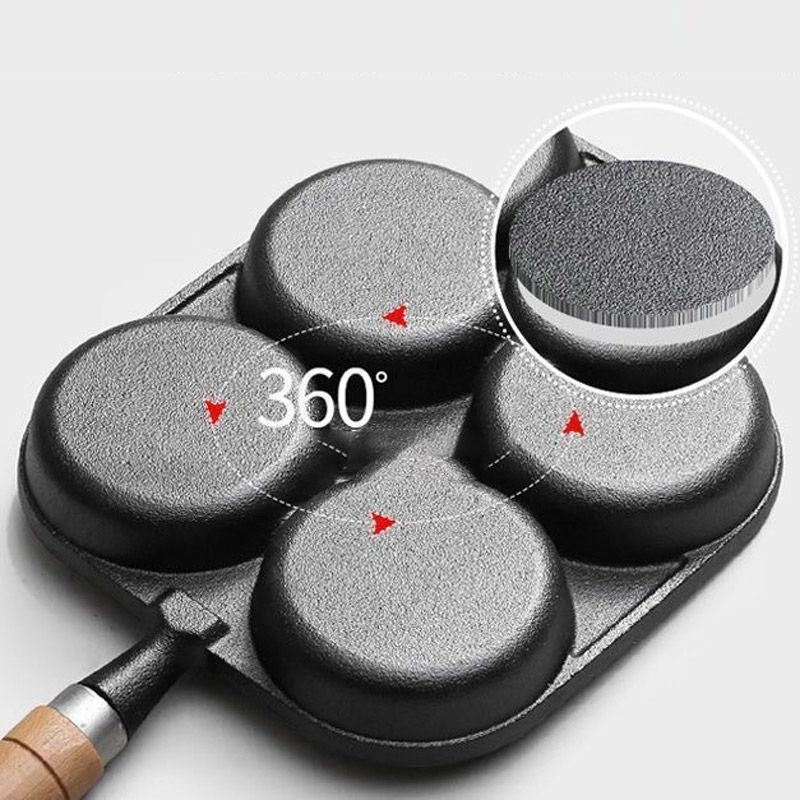 4/5-cup Cast Iron Non-stick Egg Frying Pan