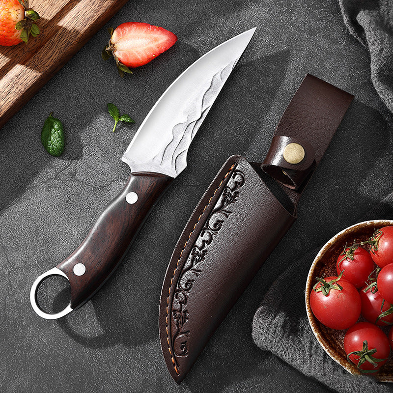 Portable Sharp Curved Boning Knife with Sheath