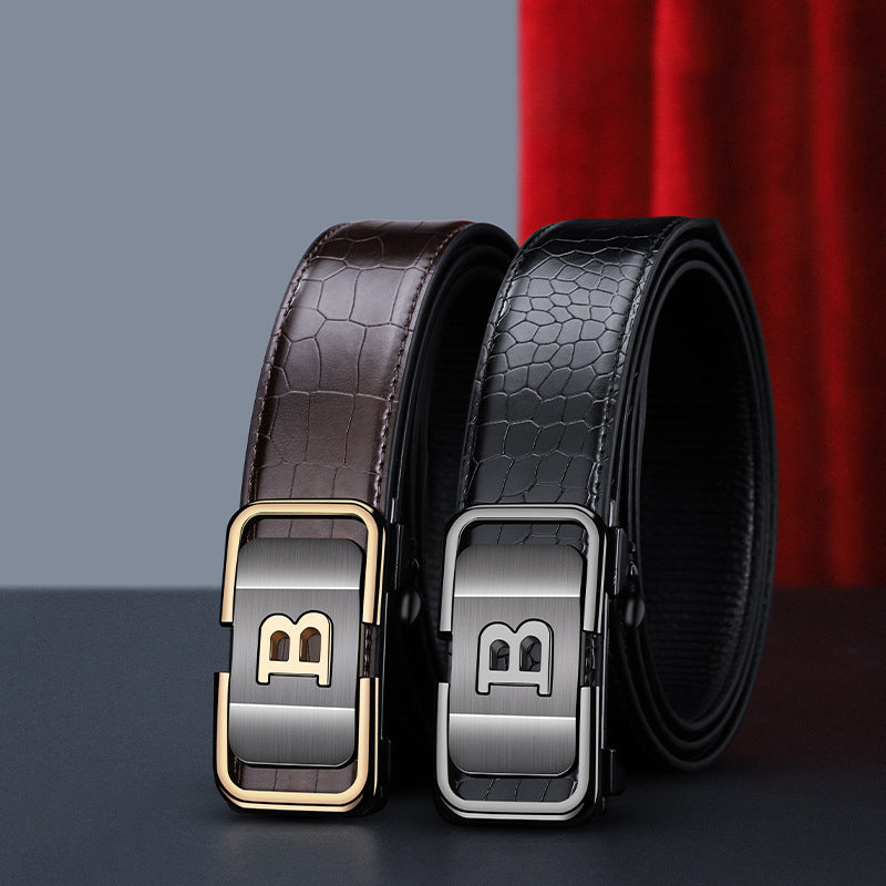 ✨Get 50% off💖Men's Crocodile-Patterned Automatic Buckle Belt