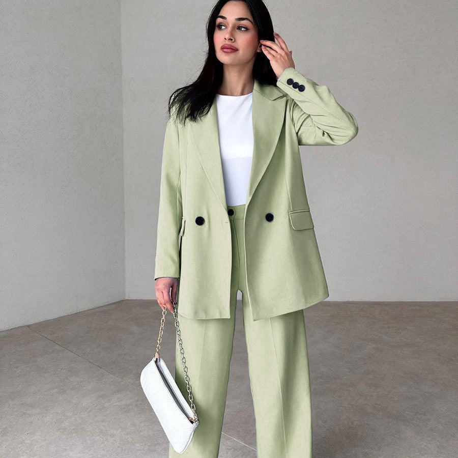 Women's Long 2-Piece Blazer Suit Set