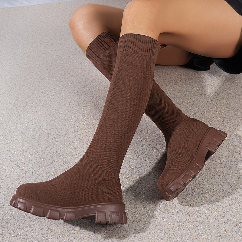 🔥HOT SALE 49% OFF🔥Women's Trendy Knit Knee-High Sock Boots