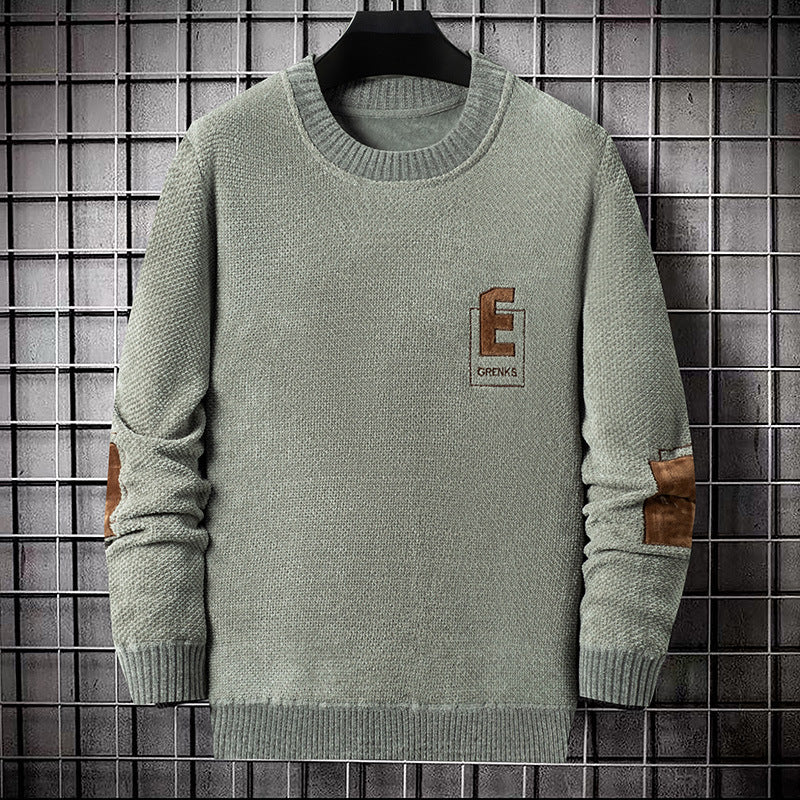 Men's Pullover Sweater with Plush Lining