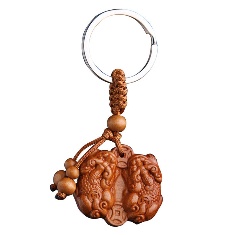 Lucky Double Pixiu Keychain - Fortune-Bringing & Fortune-Enhancing