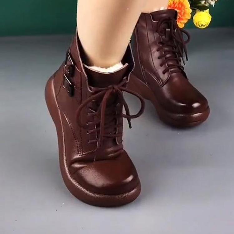 Women’s Stylish Round-toe Plush-lined Warm Platform Boots