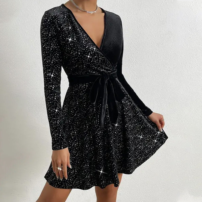 Women’s Sequin A-Line Mini Dress