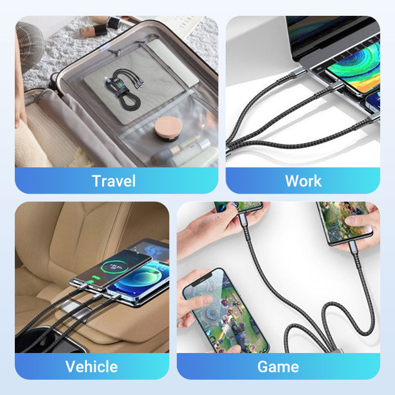 Transparent Luminous 3-in-1 Super Fast Charging Cable