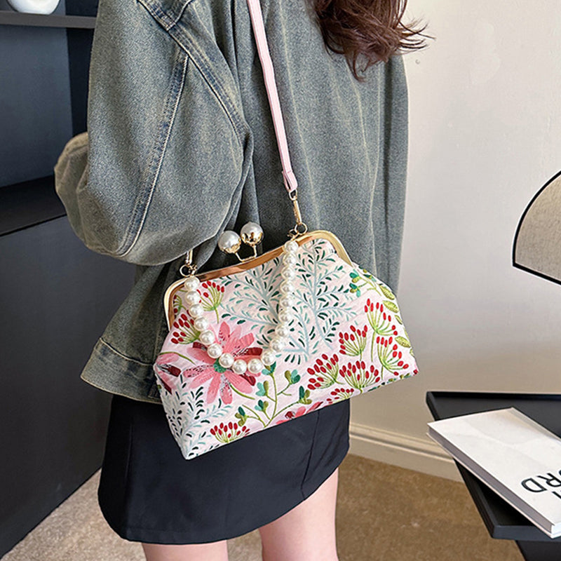 💕2025 New Release💕Women Vintage Flower Embroidery Handbag