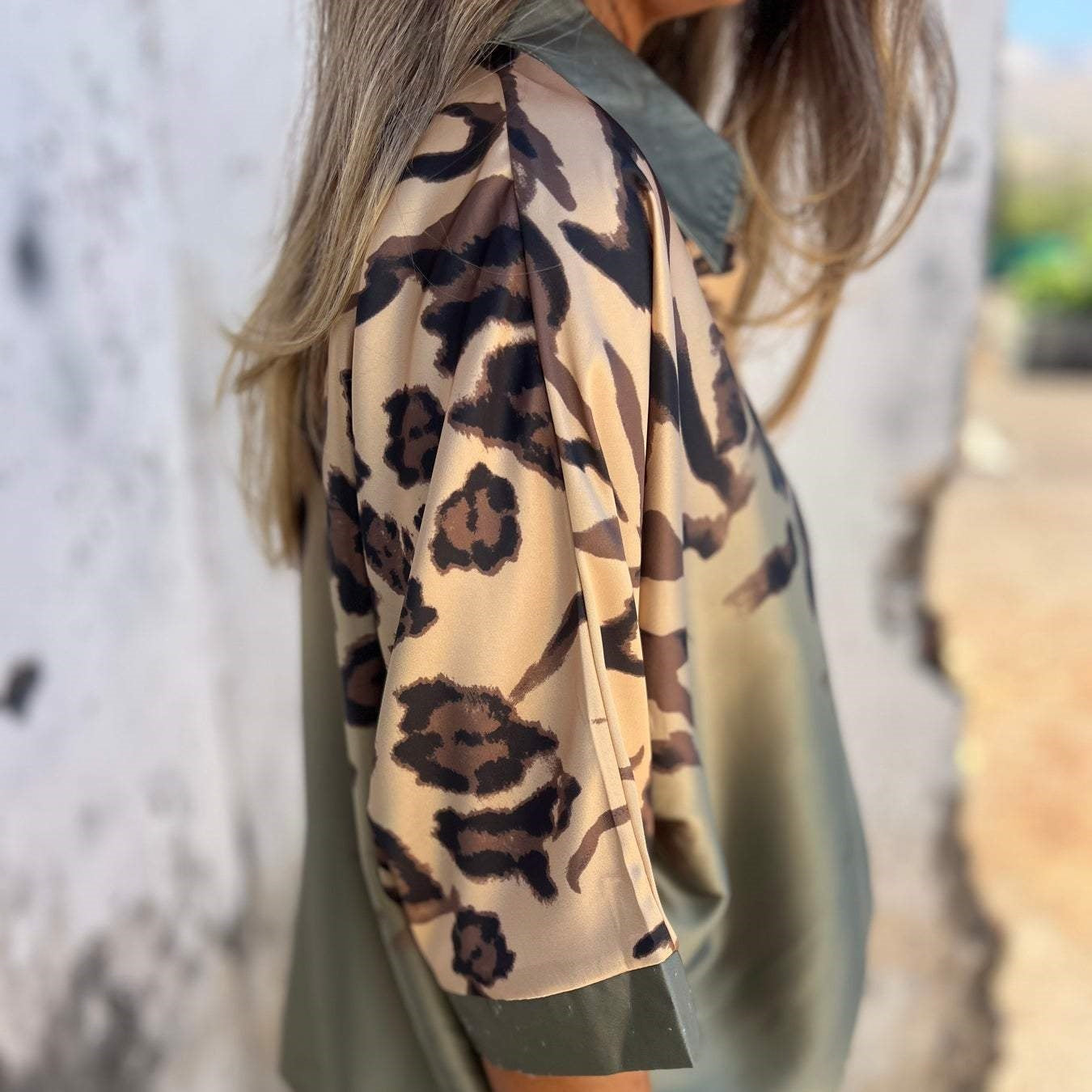 Women's Leopard Print Button Down Shirt