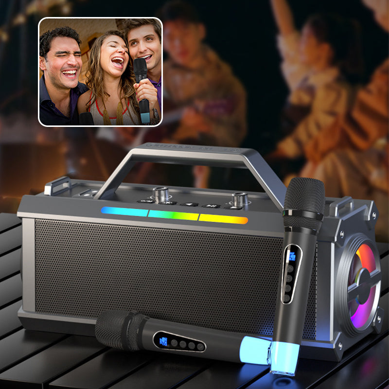 200W Bluetooth Karaoke Speaker with Wireless Microphone