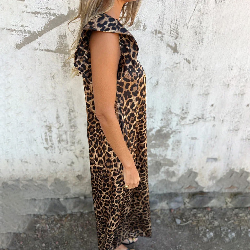 🔥HOT SALE 49% OFF✨Women's V-Neck Leopard Print & Solid Jumpsuit