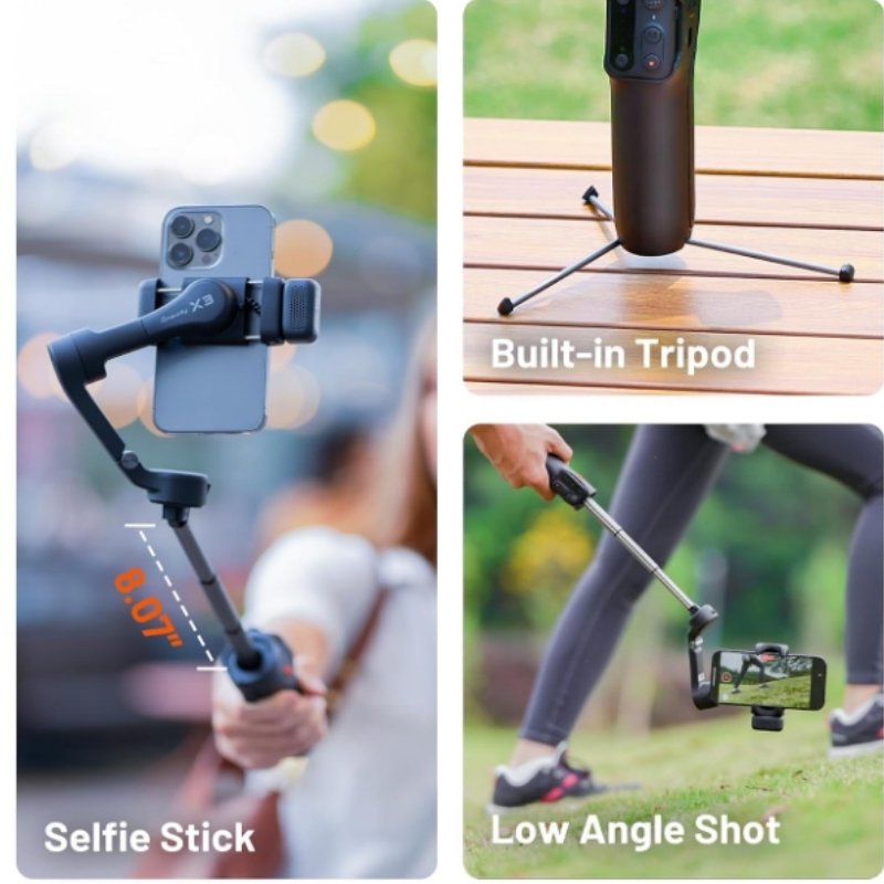 3-Axis Foldable Mobile Head Gimbal Stabilizer