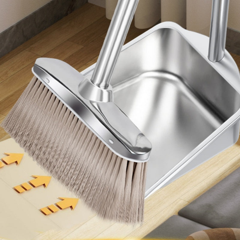 Stainless Steel Hangable Broom & Dustpan Set