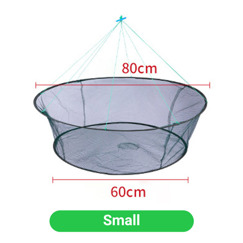 Portable Foldable Hand Casting Fishing Net with Rope