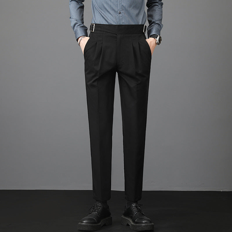 Men's Casual Light Mature Style Slim Fit Suit Pants