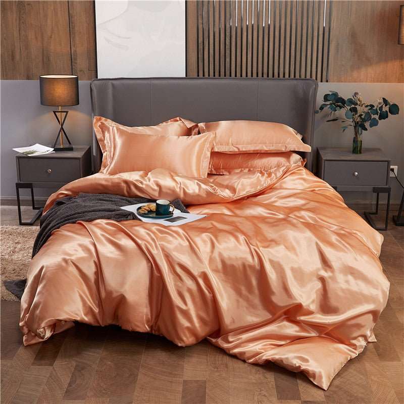 25 Momme Luxury Pure Mulberry Silk Bedding Set of 4 (1x Quilt Cover + 1x Bedsheet + 2x Pillowcases)