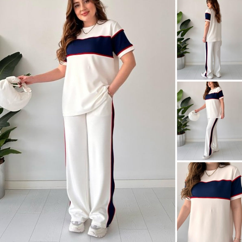 💖Limited Sale 50% OFF💖Women's Two-Piece Color-Block Casual Tracksuit